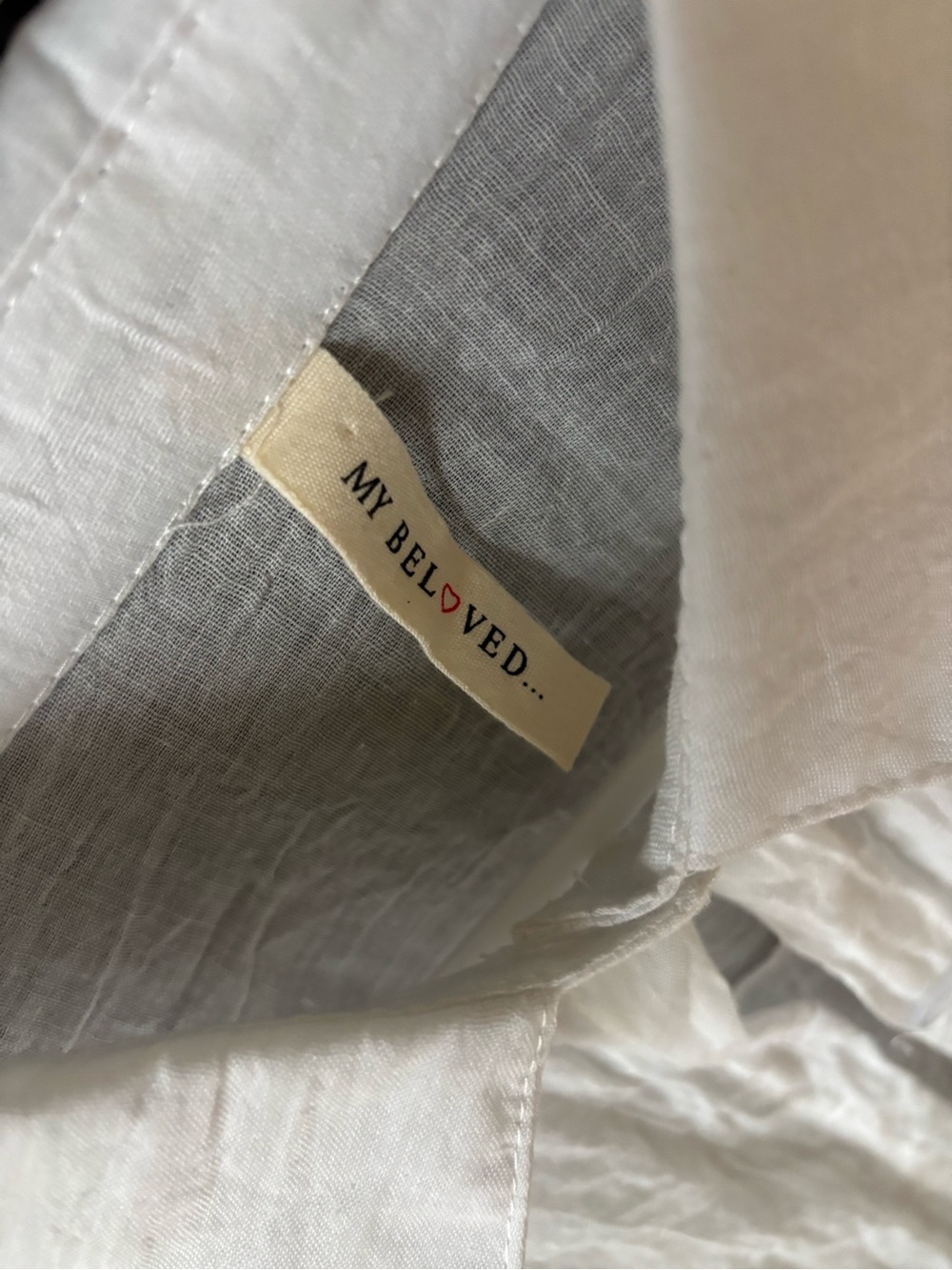 My Beloved Sheer White Blouse Travel Beach Summer OS